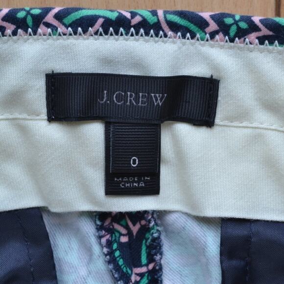 J Crew Retro Patterned Pants Khakis Size 0 - Picture 3 of 4
